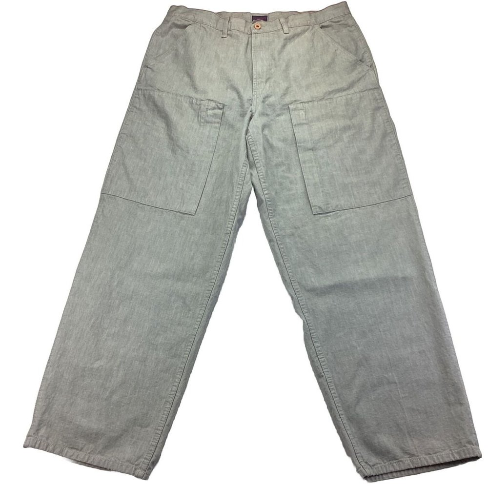 Vintage Tommy Hilfiger Jeans Men's 36x32 Baggy Fit '90s Y2K Gray Cargo